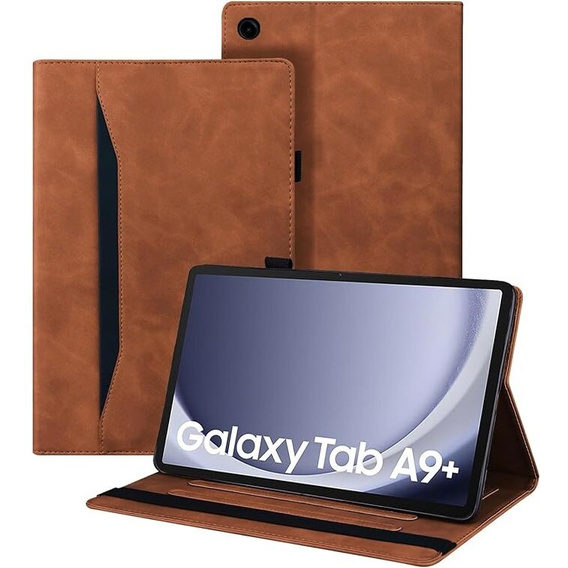 θήκη για Samsung Galaxy Tab A9+, Classic, με υποδοχή γραφίδας, καφέ