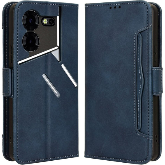 Θήκη με πτερύγιο για Tecno Pova 5 Pro 4G, Card Slot, μπλε
