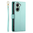 Θήκη με πτερύγιο για Xiaomi Poco X7 Pro 5G, Wallet Zipper Pocket, πράσινη
