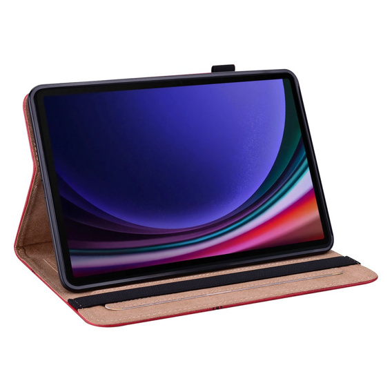 θήκη για Samsung Galaxy Tab S10 Lite / S10 FE / S9 FE / S9, Classic, με υποδοχή γραφίδας, κόκκινη