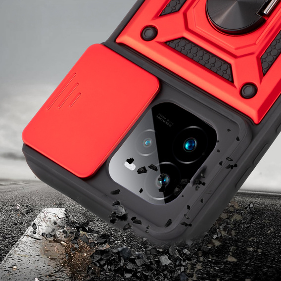 Θήκη για Realme GT 7 Pro, CamShield Slide, κόκκινη