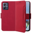 Θήκη με πτερύγιο για Motorola Moto G54 5G, Card Slot, κόκκινη