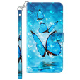 Θήκη με πτερύγιο για Oppo A17, Wallet Light Spots Decor Butterfly, μπλε