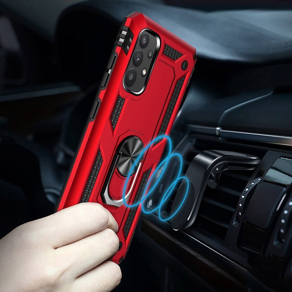 θωρακισμένη θήκη για Samsung Galaxy A72 5G, Nox Case Ring, μπλε