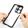 Θήκη για Xiaomi Redmi Note 13 Pro 4G / Xiaomi Redmi Note 14S / Xiaomi Poco M6 Pro 4G, Fusion Hybrid, με προστασία κάμερας, διαφανής / μαύρη