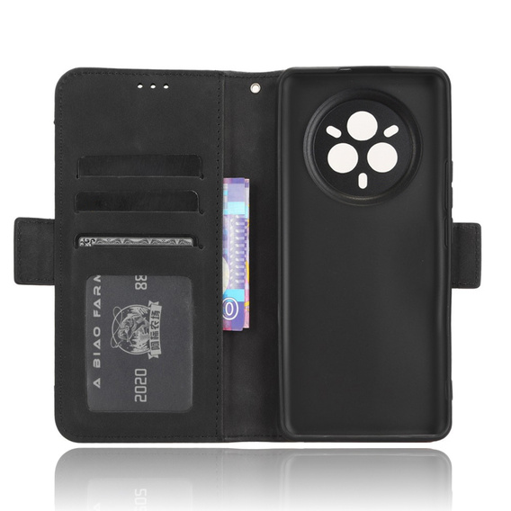 Θήκη με πτερύγιο για Realme 14 Pro+ 5G, Card Slot, μαύρη