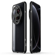 Θήκη για Xiaomi 15 Ultra, Armor Bumper, με κάλυμμα φακού, μαύρο / ασημί