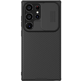 NILLKIN Θήκη για Samsung Galaxy S24 Ultra, θήκη σιλικόνης CamShield για MagSafe, μαύρη