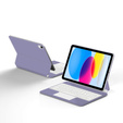 Θήκη πληκτρολογίου για iPad 10.9" 2022 (10 gen.) / iPad 11" 2025 A16 (11 gen.), Magnetic Keyboard Touchpad, μωβ
