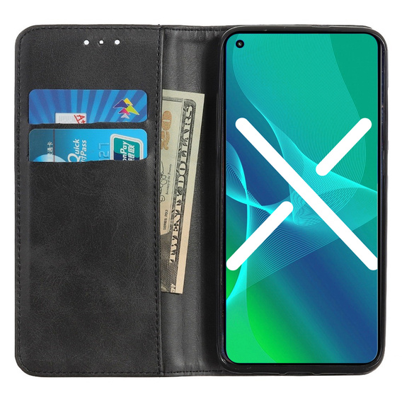 Θήκη με πτερύγιο για Asus Zenfone 9 5G / 10 5G, Split Leather Wallet, μαύρη