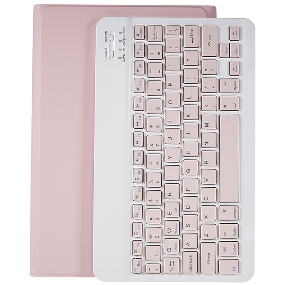 Θήκη + πληκτρολόγιο Lenovo Tab M10 Plus Gen 3 TB-125F TB-128F, ροζ rose gold