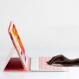 Θήκη + πληκτρολόγιο iPad 10.2 7/8/9 gen 2019/2020/2021, Keyboard Cover Pen Slot, ροζ rose gold