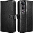 Θήκη με πτερύγιο για Vivo V50 Lite 4G / 5G, Crazy Horse Wallet, μαύρη
