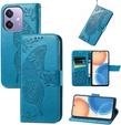 Θήκη με πτερύγιο για Oppo A40 / Oppo A40m, Butterfly, μπλε