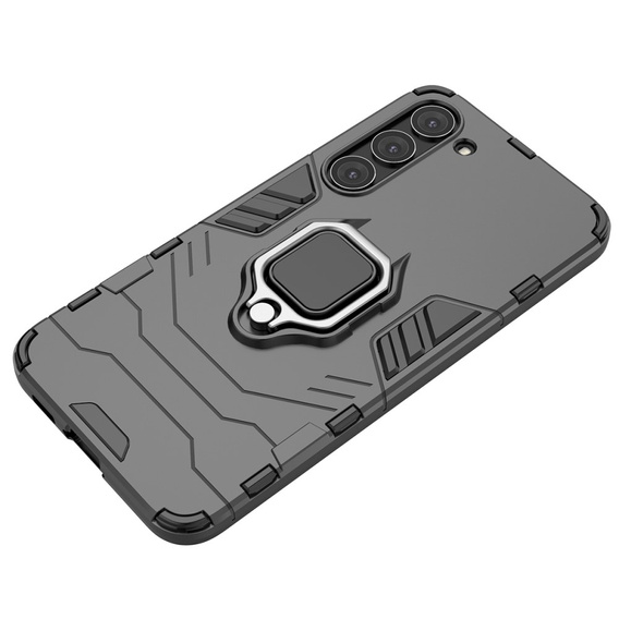 Θήκη για Samsung Galaxy S23, Kickstand Ring, μαύρη