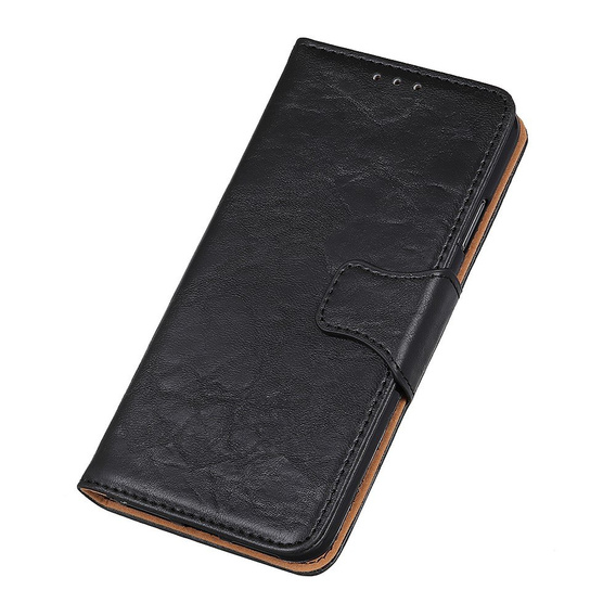 Θήκη με πτερύγιο για Huawei Y6P, Split Leather Wallet, μαύρη