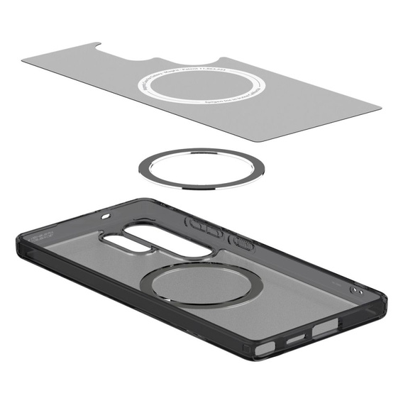 Θήκη MagSafe Spigen για Samsung Galaxy S25 Ultra, Ultra Hybrid, ματ / μαύρο + Μετριασμένο γυαλί 9H