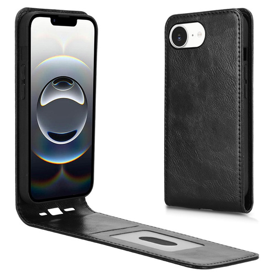 Θήκη με πτερύγιο για iPhone 16E, Flip, μαύρη