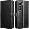 Θήκη με πτερύγιο για Infinix Hot 50 Pro+ 4G, Crazy Horse Wallet, μαύρη