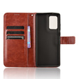 Θήκη με πτερύγιο για Motorola Edge 50 Fusion 5G, Crazy Horse Wallet, καφέ