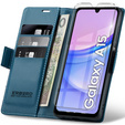 Θήκη για Samsung Galaxy A15 4G / 5G, ERBORD Γυαλιστερό Λίτσι, flip πορτοφόλι + 9H γυαλί μετριασμένο