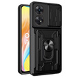 Θωρακισμένη θήκη για Oppo A98 5G, Camera Slide Card Slot, μαύρη