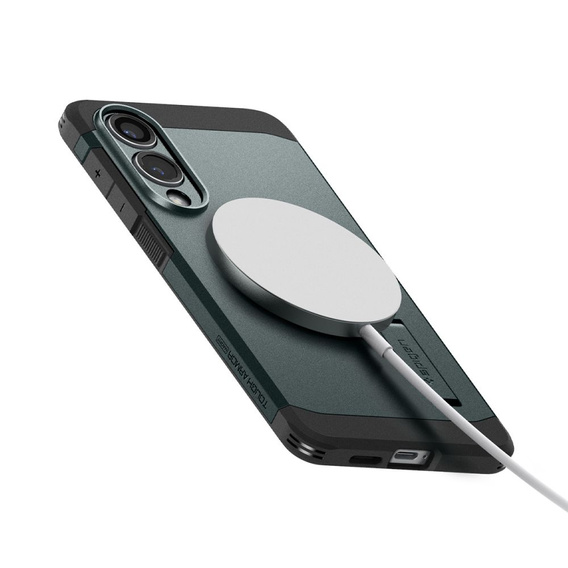 θήκη Spigen για Samsung Galaxy A36 5G, Tough Armor Mag Mag MagSafe, μαύρη + μετριασμένο γυαλί 9H