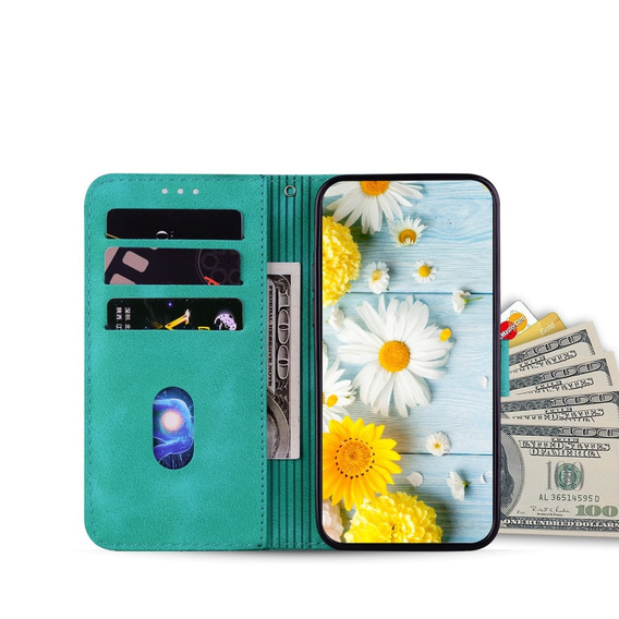 Θήκη με πτερύγιο για Oppo A60, Lily Flower, πράσινη