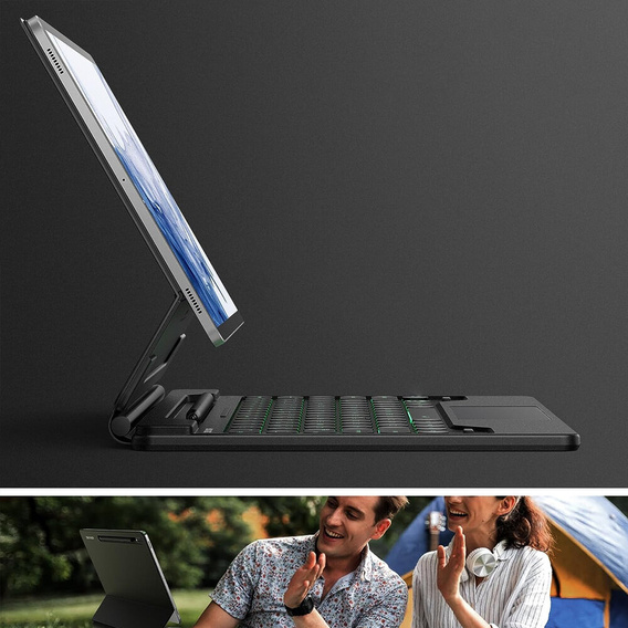 Θήκη πληκτρολογίου για Samsung Galaxy Tab S10+/S9 FE+ Plus/S9+/ S8+/ S7+/ S7 FE, Dexnor Magnetic Keyboard Touchpad, μαύρη