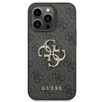 GUESS Θήκη για iPhone 14 Pro, 4G Big Metal Logo, γκρι