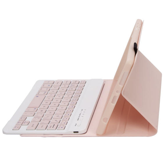 Θήκη + πληκτρολόγιο Samsung Galaxy Tab A7 Lite 8.7 T220 / 225, ροζ rose gold
