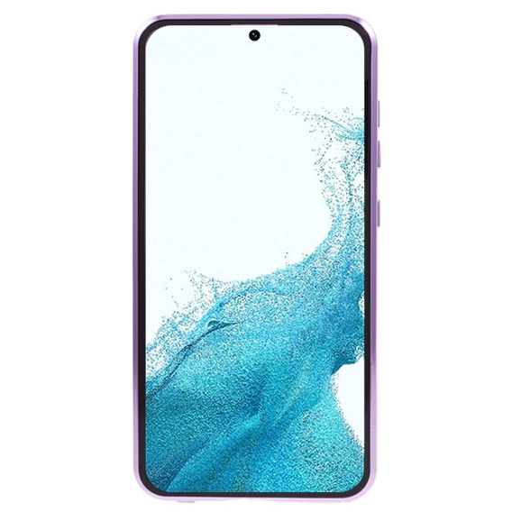Μαγνητική θήκη MagSafe Dual Glass για Samsung Galaxy S22, μωβ