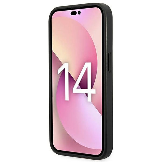 Karl Lagerfeld Θήκη για iPhone 14 Pro, Saffiano Choupette Head Patch, ασημένια