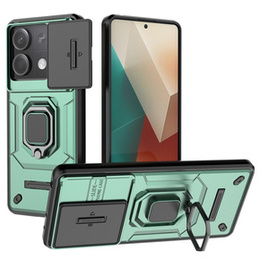 Θήκη για Xiaomi Redmi Note 13 5G, KickStand Camera Lens, πράσινη