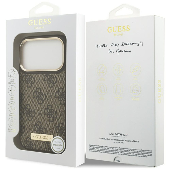 GUESS 4G Logo Plate MagSafe θήκη για iPhone 17 Pro
