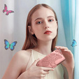 Θήκη με πτερύγιο για Realme C71, Butterfly, ροζ rose gold
