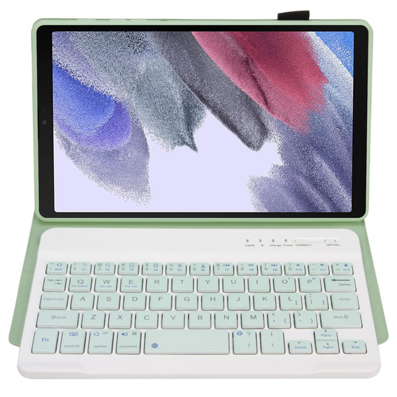 Θήκη + πληκτρολόγιο Samsung Galaxy Tab A7 Lite 8.7 T220 / 225, ανοιχτή πράσινη
