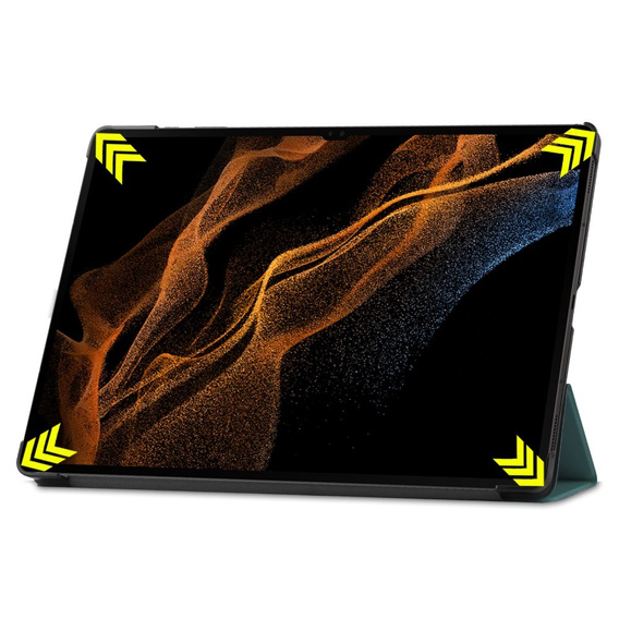 Θήκη για Samsung Galaxy Tab S9 Ultra, Smartcase, πράσινη