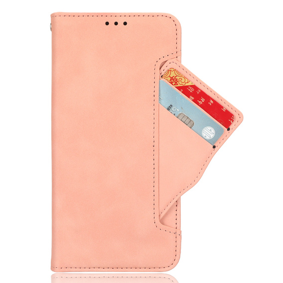 Θήκη με πτερύγιο για Samsung Galaxy S25 FE, Card Slot, ροζ