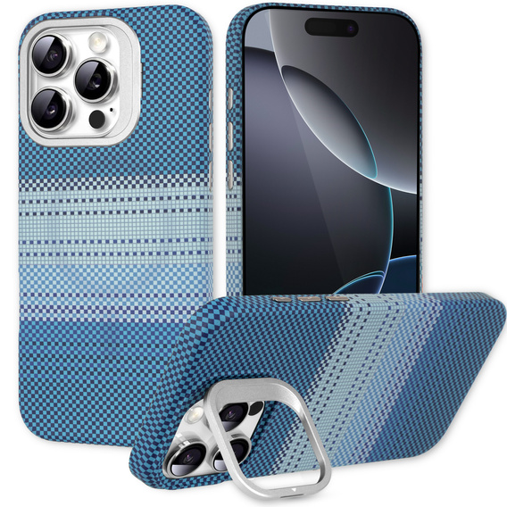 Θήκη για iPhone 16 Pro, Πλαίσιο Kickstand, για MagSafe, Moon Blue