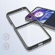 Θήκη για Motorola Razr 50 Ultra, Fusion Hybrid, διαφανής / μαύρη