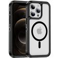 Θήκη με πλαίσιο για iPhone 12 Pro Max, για MagSafe, διαφανής / μαύρη