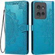 Θήκη με πτερύγιο για Motorola Edge 50 Neo / Motorola ThinkPhone 25, Mandala, μπλε