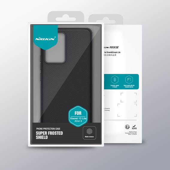 NILLKIN θήκη για Xiaomi 13 Lite, θήκη Super Frosted Shield, μαύρη