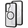Θήκη με πλαίσιο για Samsung Galaxy S23 FE, για MagSafe, διαφανής / μαύρη