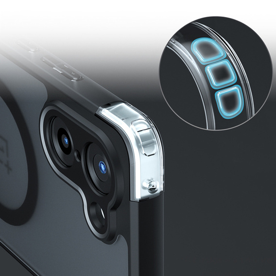 Θήκη για OnePlus Nord CE5, για MagSafe, ERBORD Μatt Case, μαύρη