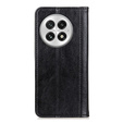 θήκη με πτερύγιο για OnePlus 13, Split Leather, μαύρη
