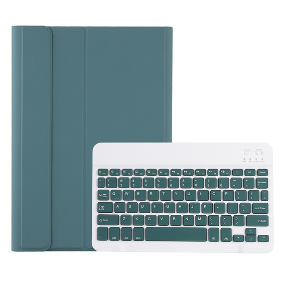 Θήκη + πληκτρολόγιο iPad 10.9 2022 10 Gen, Pen Slot, σκούρα πράσινη