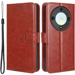 Θήκη με πτερύγιο για Honor Magic 5 Lite, Crazy Horse Wallet, καφέ