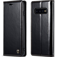 θήκη CASEME για Samsung Galaxy S10, Waxy Textured, μαύρη